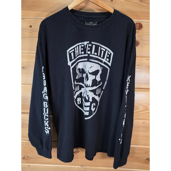 The Elite Young Bucks Kenny Omega Bullet Club 3XL Long Sleeve Shirt Pro Wrestlin - Picture 1 of 10